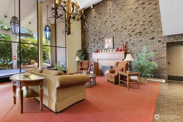 a view of a patio with swimming pool