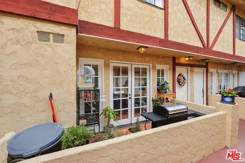 a view of a building with a balcony