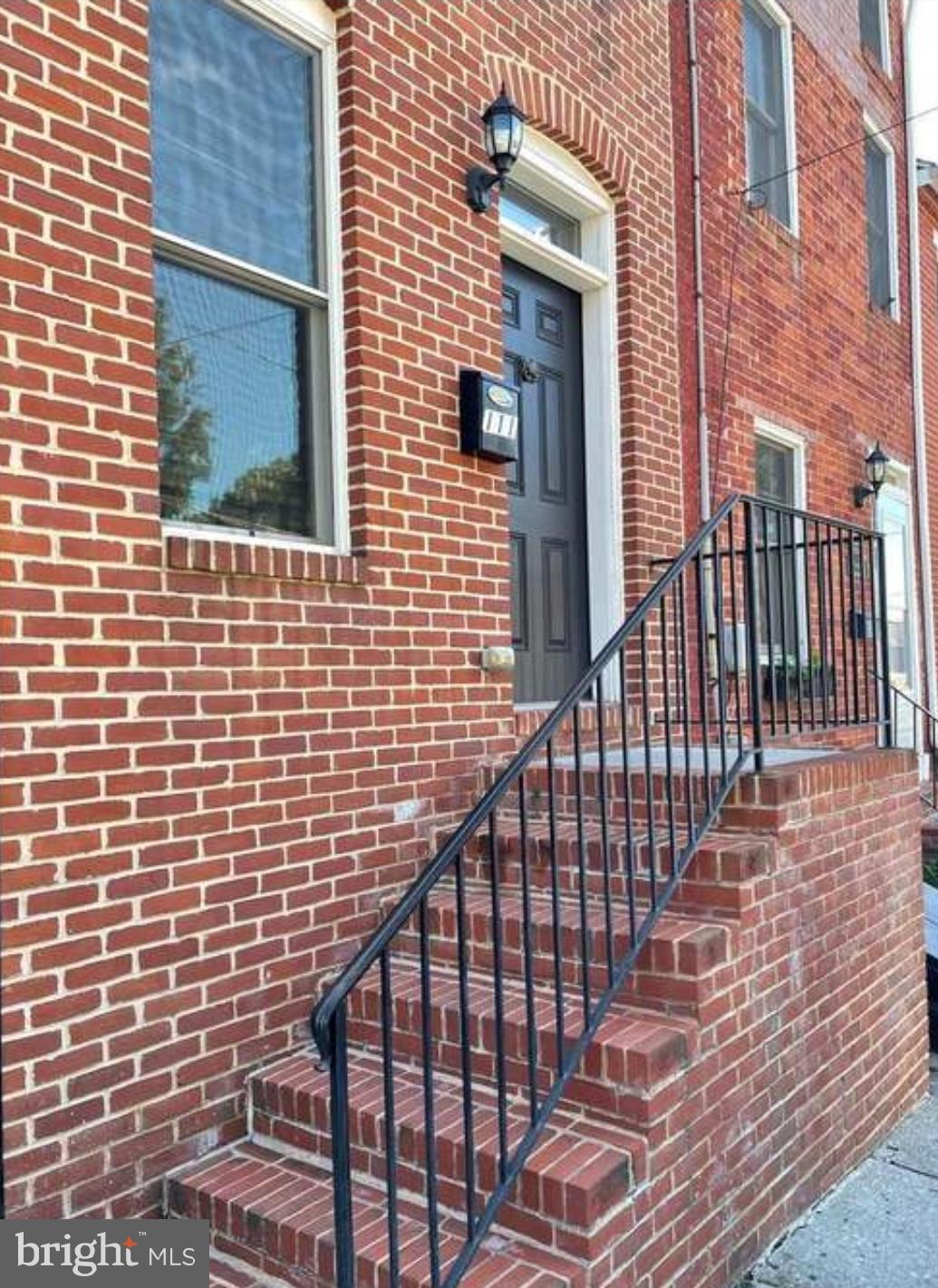 a view of a brick building