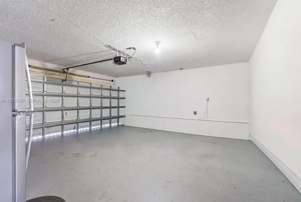 a view of a garage