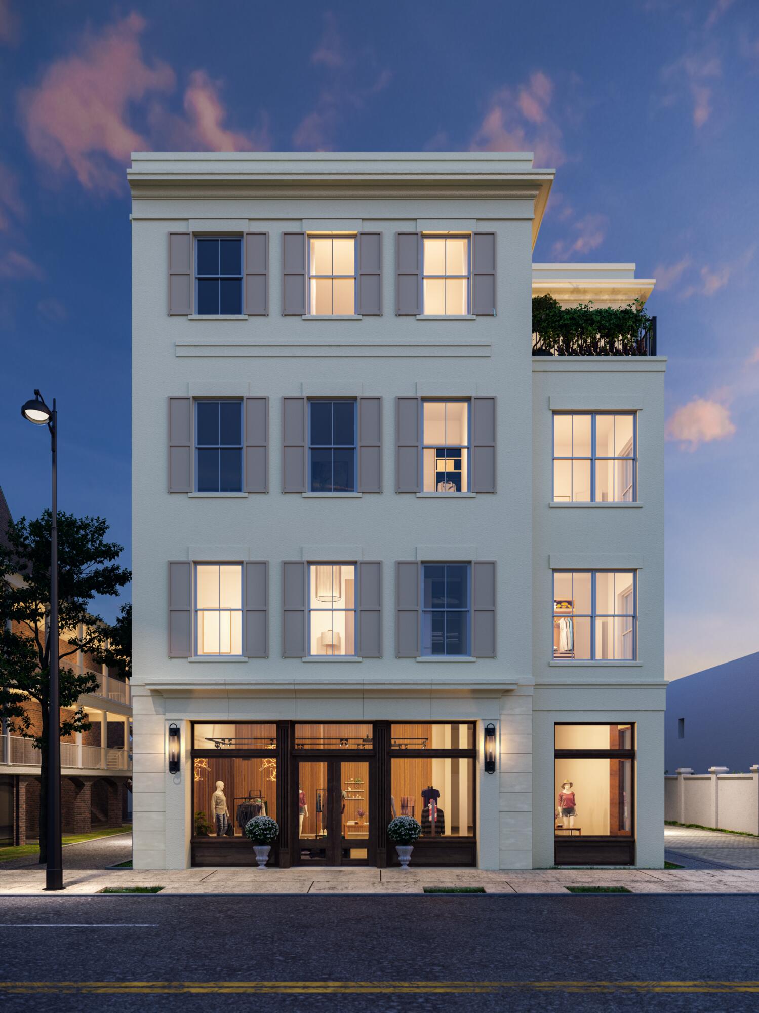 284 Meeting Street, Unit 303 Charleston, SC 29401 - Photo 8 of 10 Exterior at Dusk (Rendering)