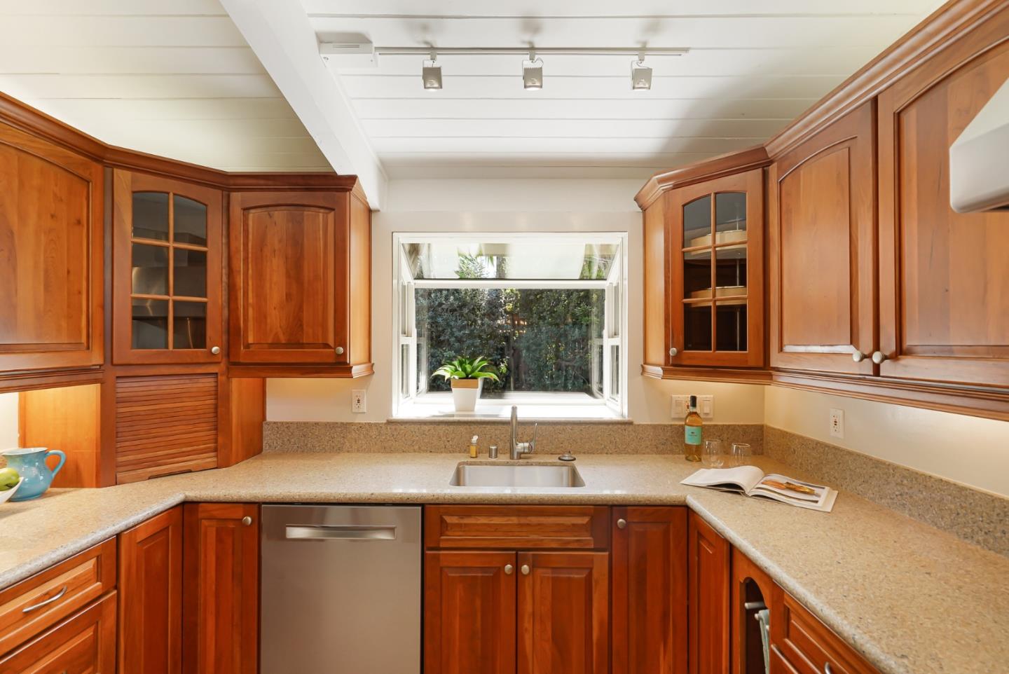 3955 Bibbits Drive Palo Alto, CA 94303 - Photo 14 of 42 a kitchen with a sink and large window
