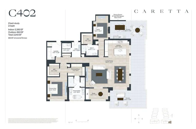 $2,142,000 | 1011 U.S. Highway 1, Unit C402, Juno Beach, FL 33408