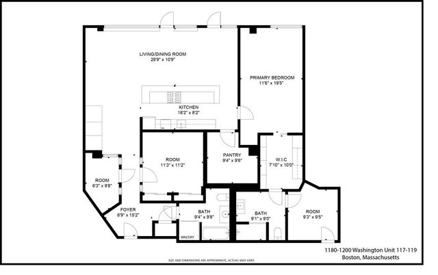 $965,000 | 1180-1200 Washington Street, Unit 117 119, Boston, MA 02118