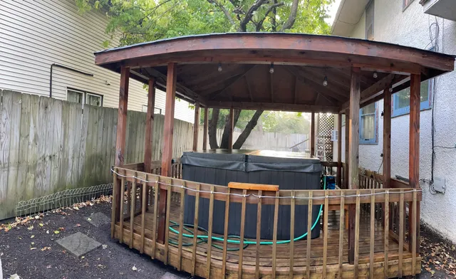 a view of outdoor space with furniture