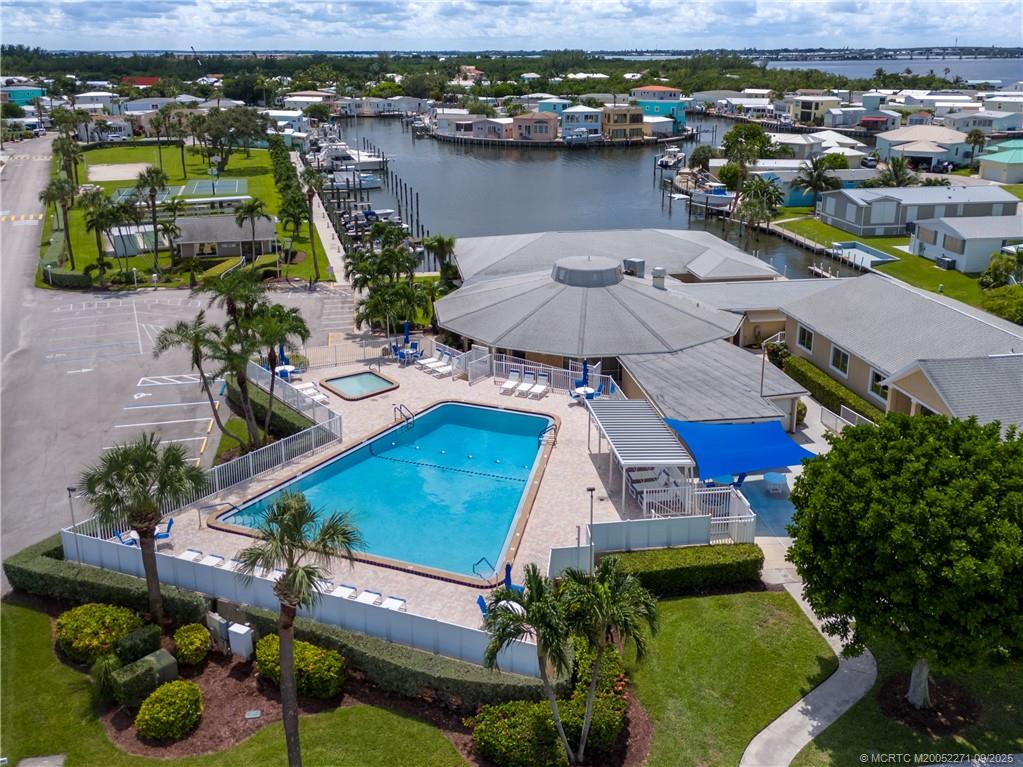 10701 South Ocean Drive, Unit 713 Jensen Beach, FL 34957 - Photo 23 of 39 an aerial view of a house with a lake view