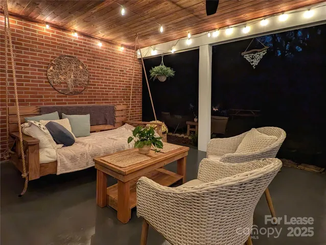 a outdoor living space with furniture