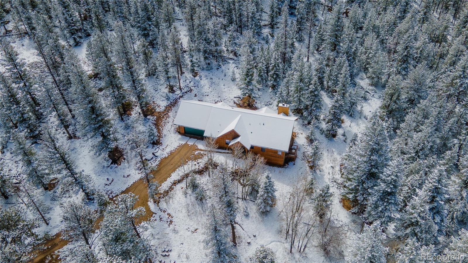 2147 McGraw Ranch Road Estes Park, CO 80517 - Photo 21 of 26 a view of a backyard with trees