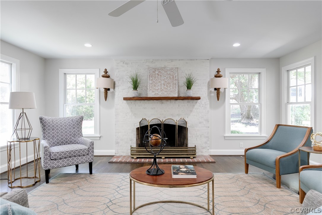 7728 Brookside Road Henrico, VA 23229 - Photo 23 of 47 Family room w/wood burning FP
