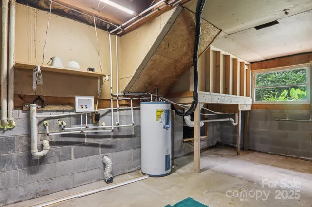 a view of storage and utility room