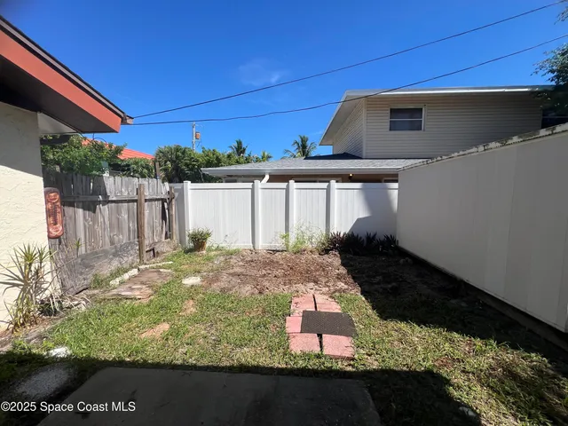a backyard of a house