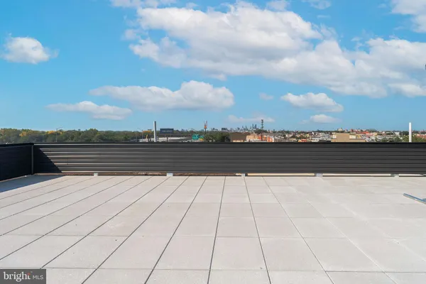 a view of terrace with city view