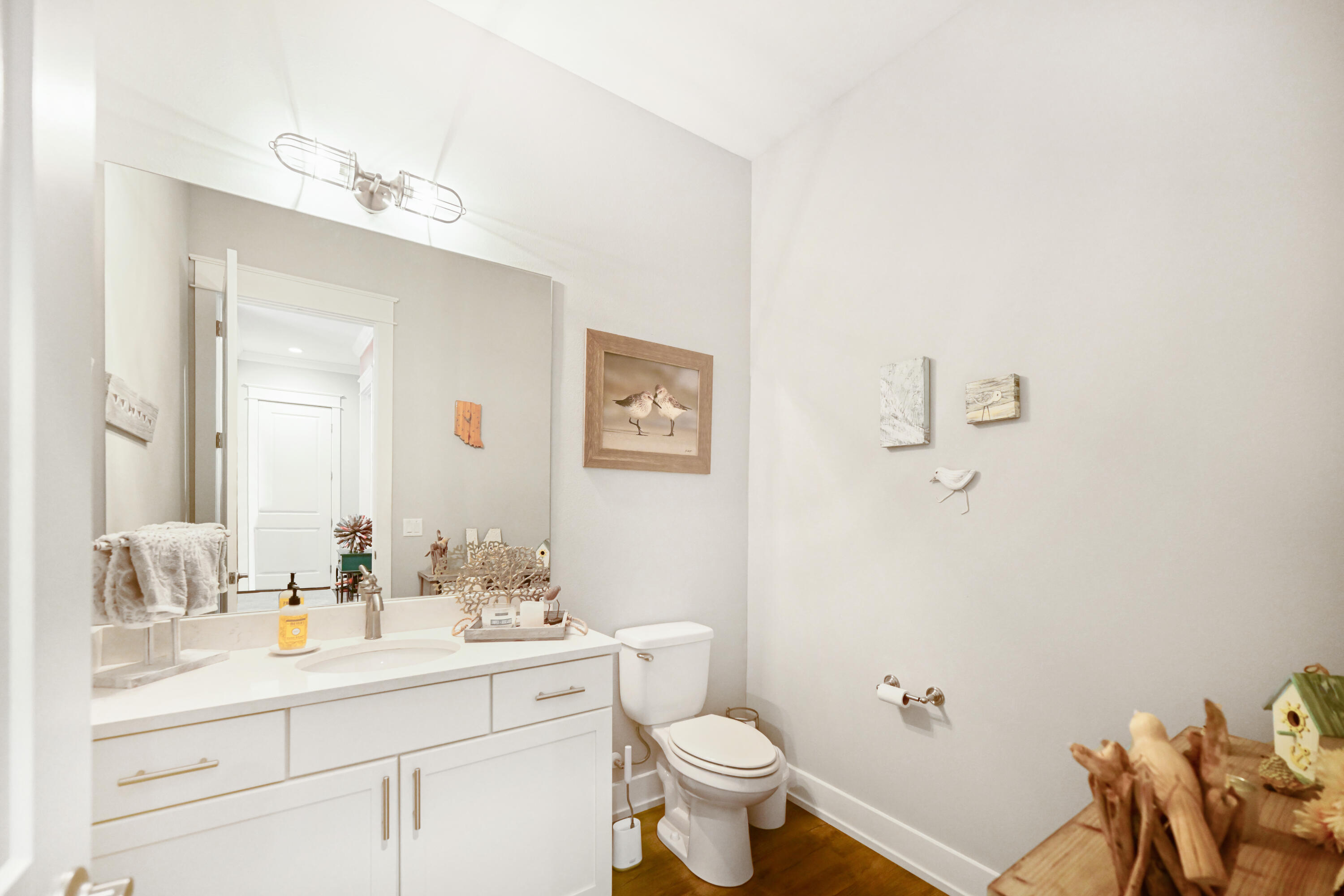 31 West Willow Mist Road Inlet Beach, FL 32461 - Photo 24 of 43 a bathroom with a sink mirror vanity and toilet