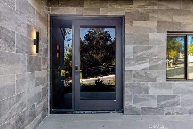 a view of front door of house