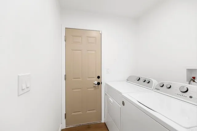 a view of a porch with a backyard