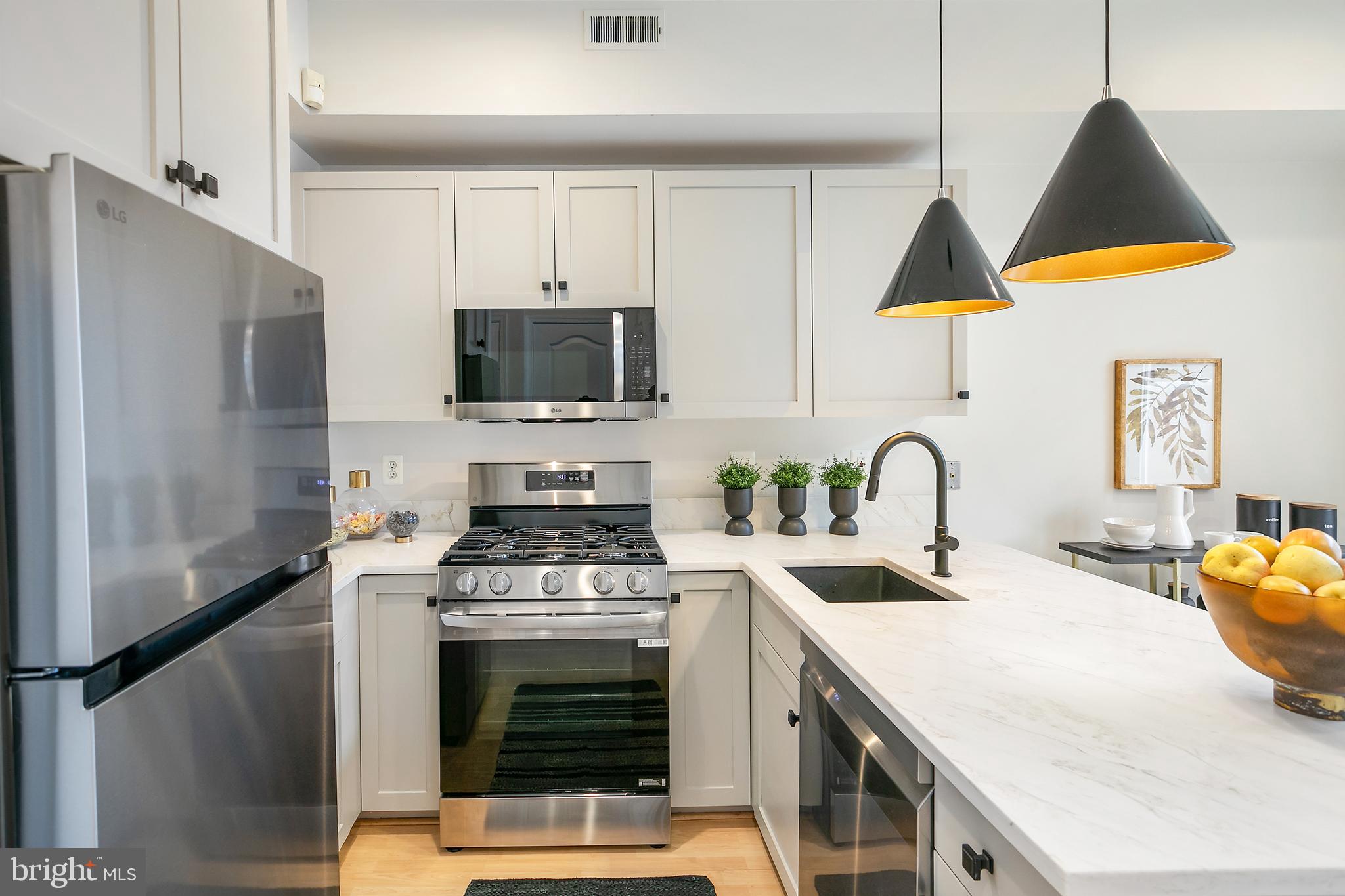 27 Logan Circle Northwest, Unit 5 Washington, DC 20005 - Photo 12 of 35 Kitchen with Brand New Appliances and countertops