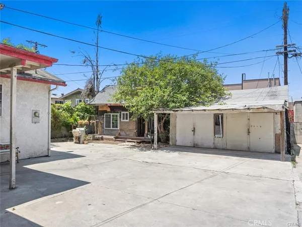 a view of a house with a patio
