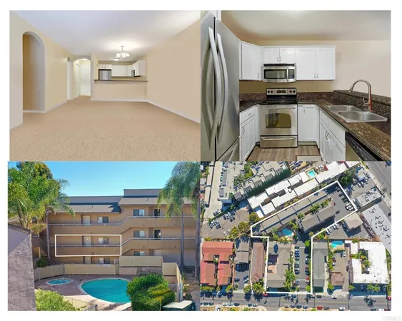 a kitchen with stainless steel appliances kitchen island granite countertop a refrigerator and a stove top oven