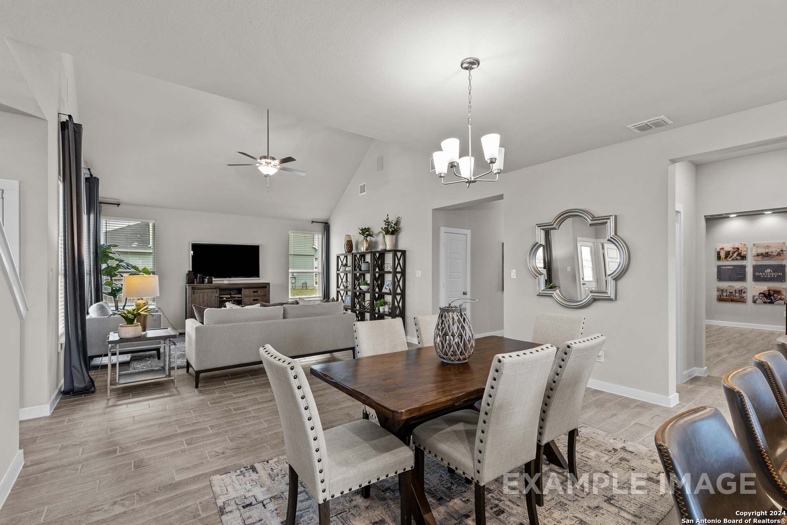 401 Tims Way Seguin, TX 78155 - Photo 28 of 50 a view of a dining room with furniture and wooden floor
