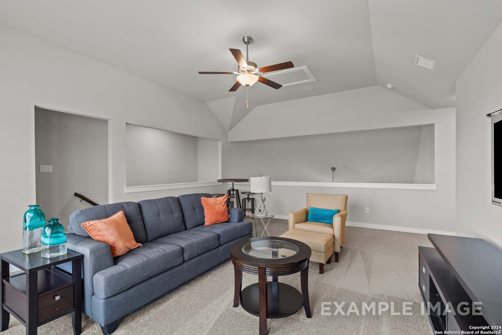 401 Tims Way Seguin, TX 78155 - Photo 40 of 50 a living room with furniture and a ceiling fan