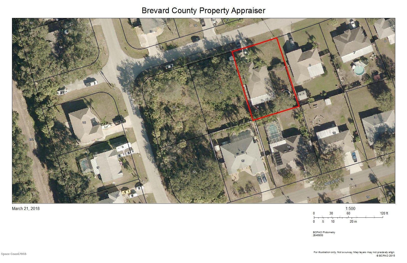 6155 Adina Road Cocoa, FL 32927 - Photo 25 of 25 Adina Aerial