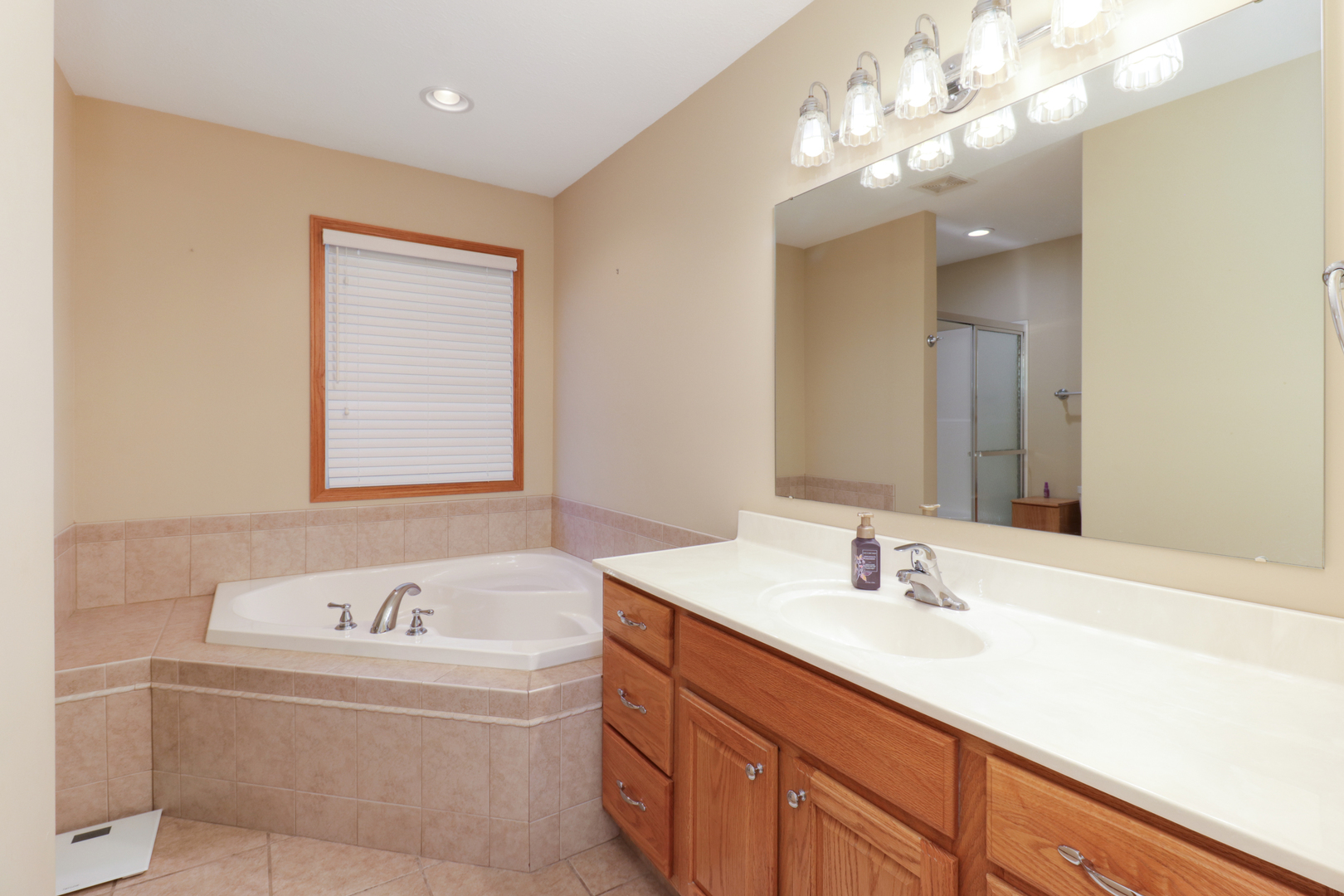 2374 Heather Ridge Drive Normal, IL 61761 - Photo 18 of 31 a bathroom with a tub sink and mirror
