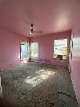 a view of a livingroom with a window