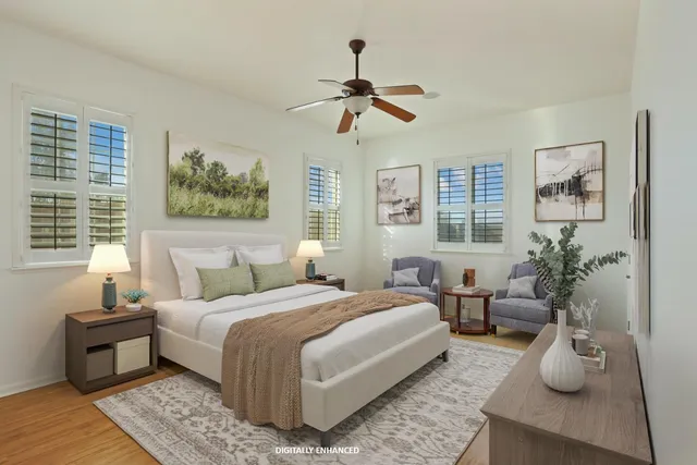 a view of empty room with windows