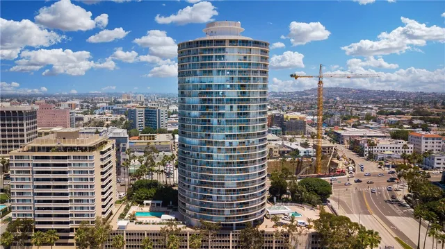 a view of a building with garden