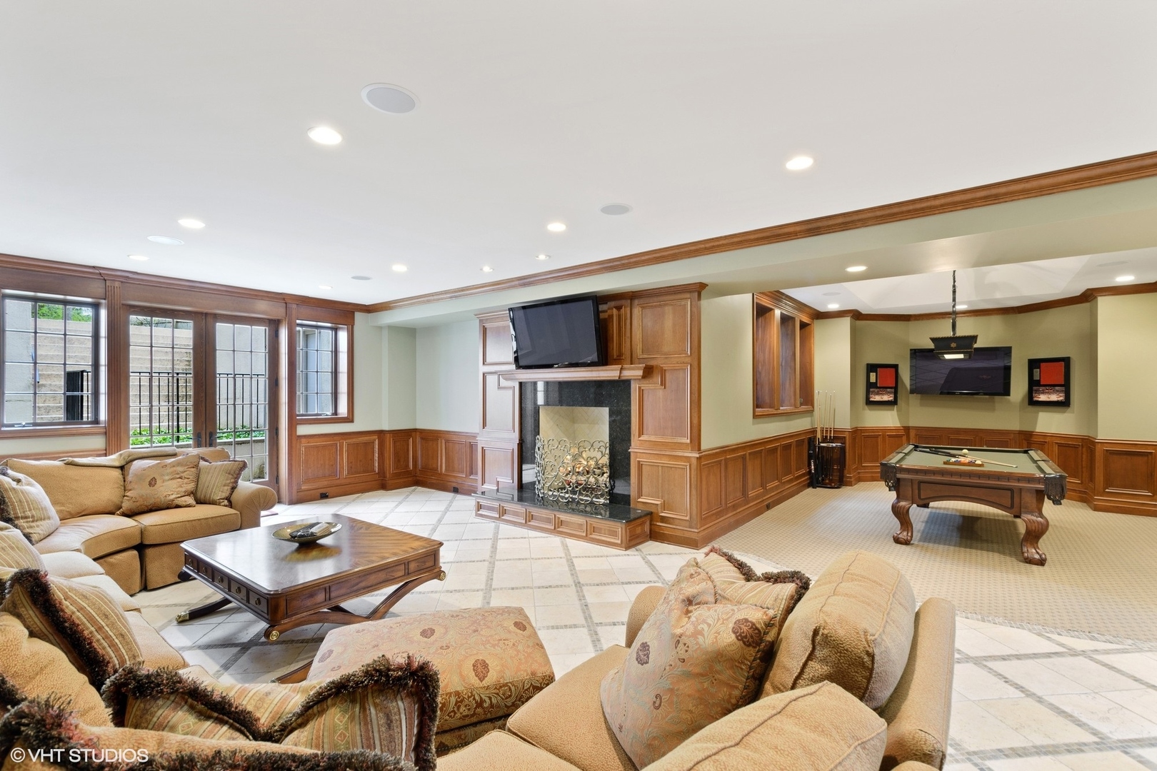 1451 North Green Bay Road Lake Forest, IL 60045 - Photo 45 of 55 a living room with furniture and a flat screen tv