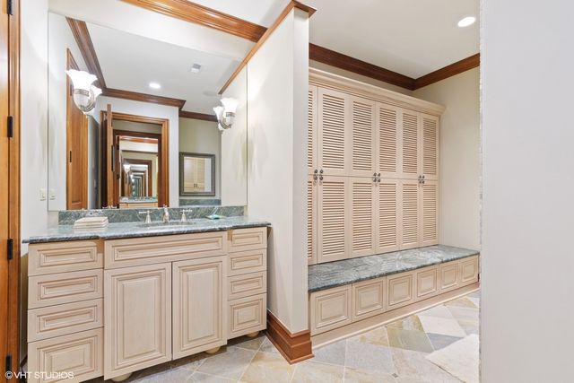 a view of a garden with an outdoor space