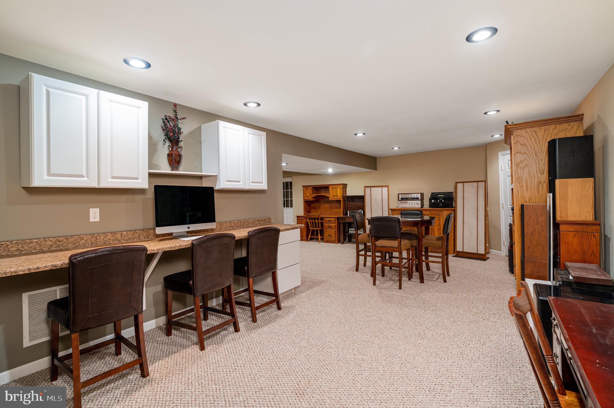 64 Manor Circle Elkton, MD 21921 - Photo 17 of 23 Finished basement with built in desk and cabinets