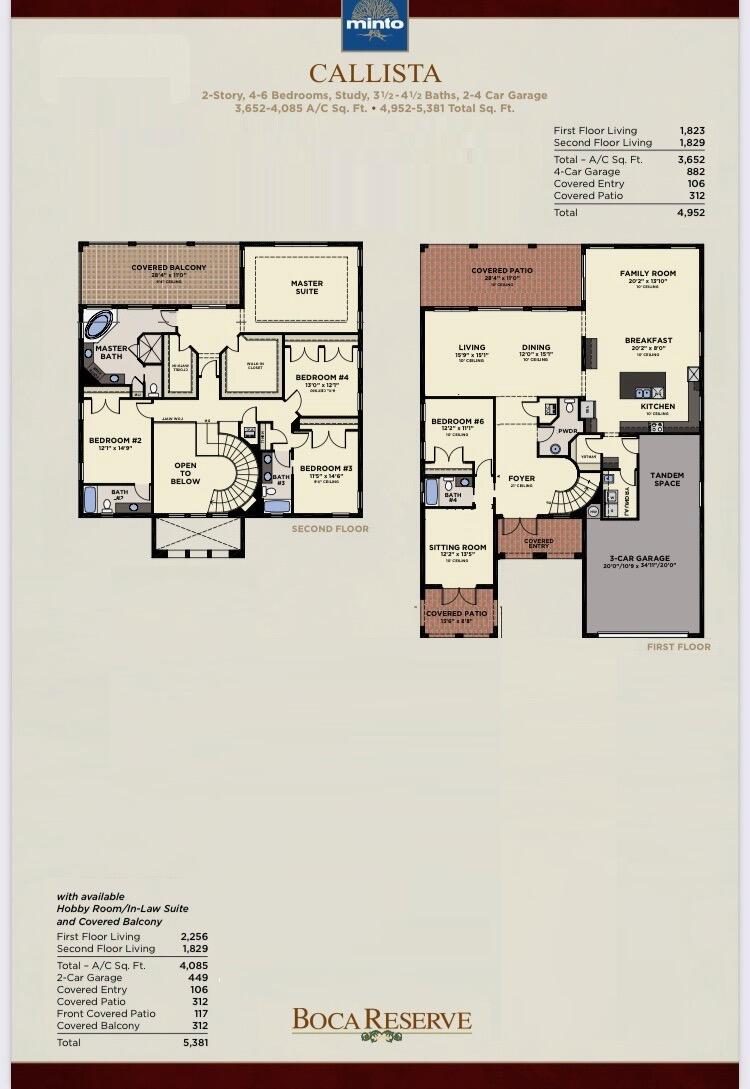 12178 Boca Reserve Lane Boca Raton, FL 33428 - Photo 34 of 34 Floor Plan