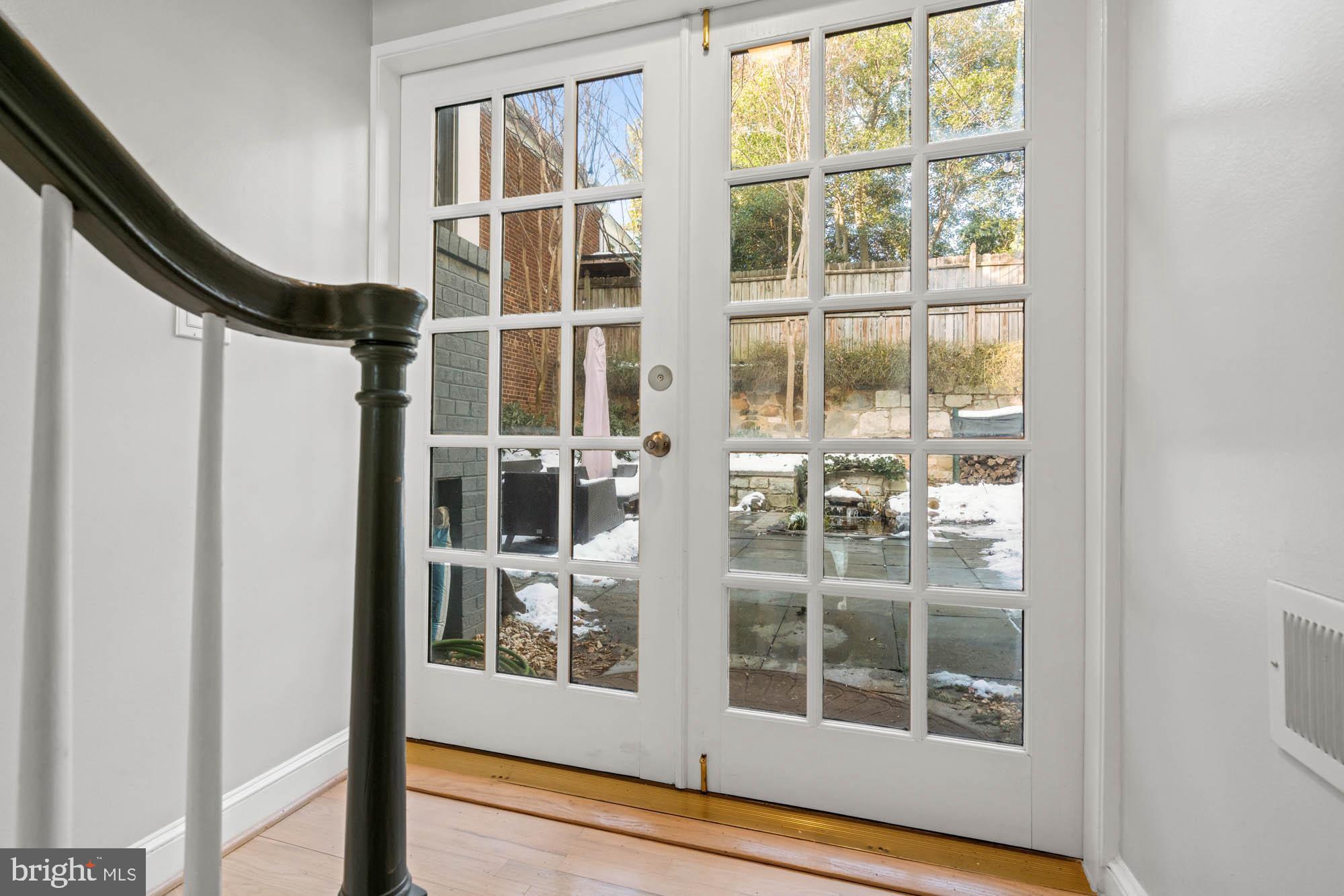 3507 R Street Northwest Washington, DC 20007 - Photo 11 of 71 Double doors to the private patio