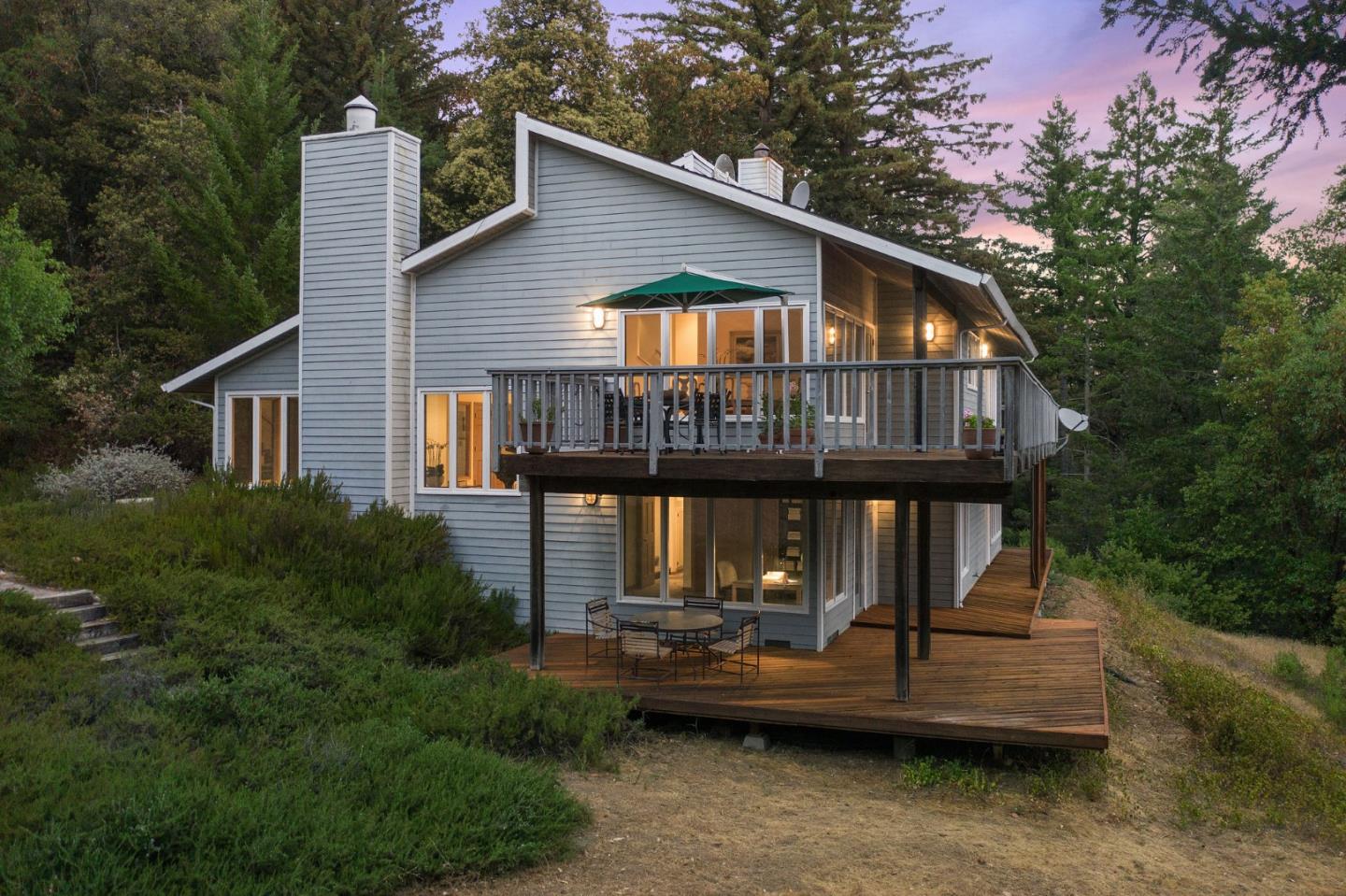 255 Allen Road Woodside, CA 94062 - Photo 36 of 43 a front view of a house with a garden