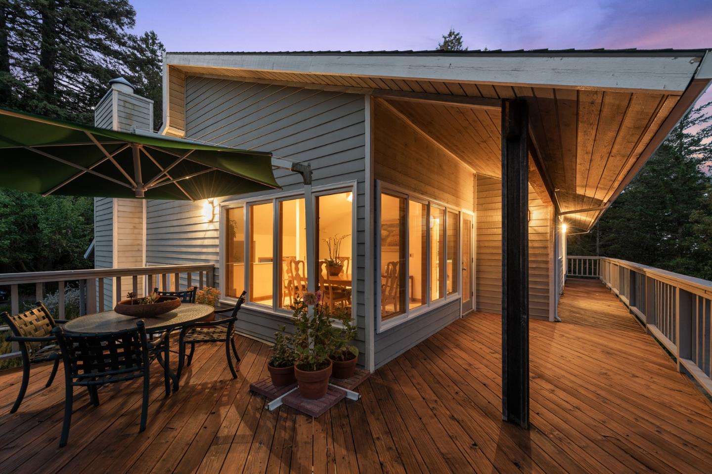 255 Allen Road Woodside, CA 94062 - Photo 40 of 43 a view of balcony with furniture and wooden floor