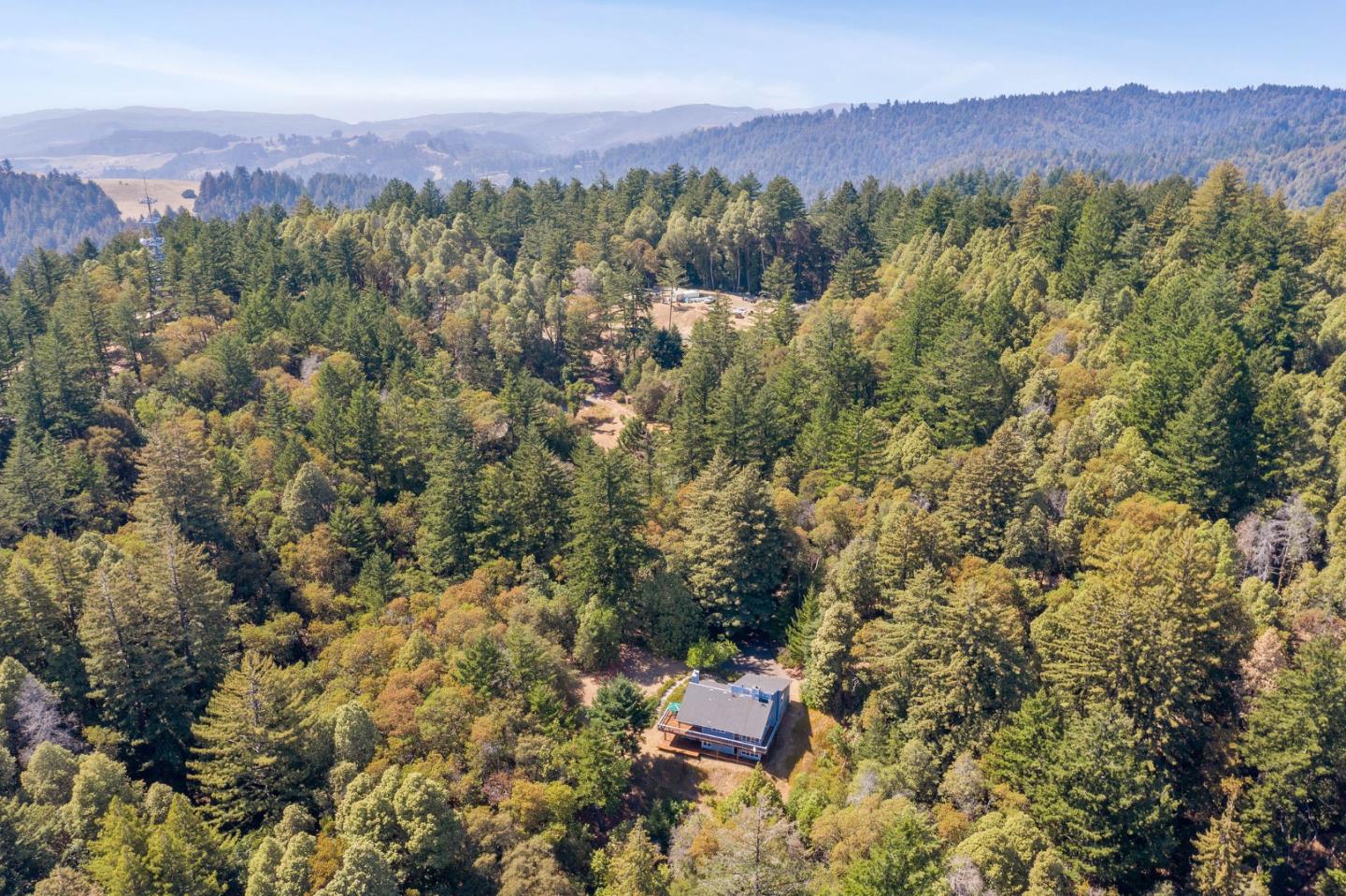 255 Allen Road Woodside, CA 94062 - Photo 43 of 43 an aerial view of house with yard and mountain view in back