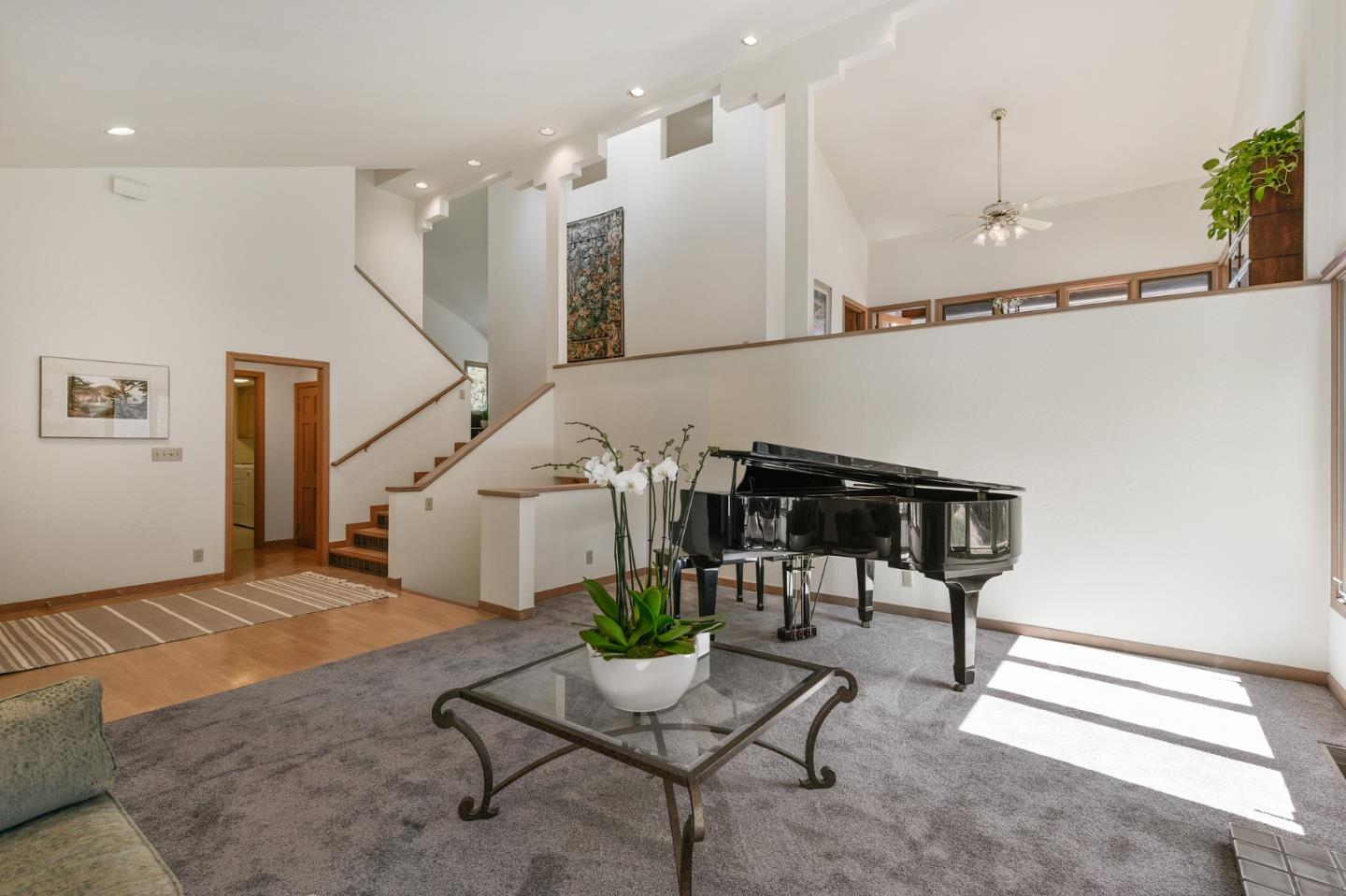 255 Allen Road Woodside, CA 94062 - Photo 7 of 43 a living room with furniture and a potted plant