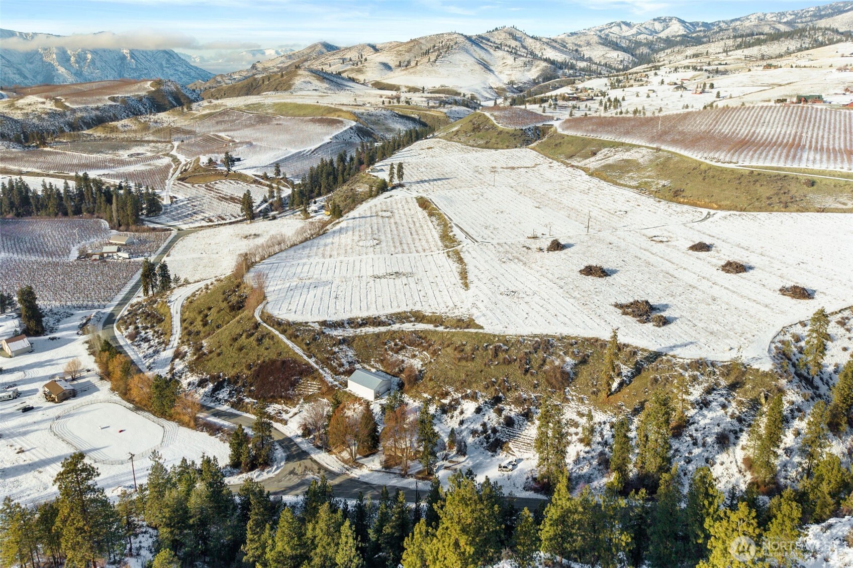 762 Boyd Loop Road Manson, WA 98831 - Photo 23 of 33 an aerial view of residential houses with outdoor space