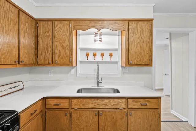 a close view of sink