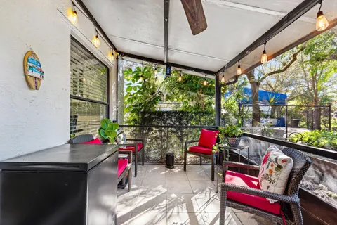 a outdoor space with furniture