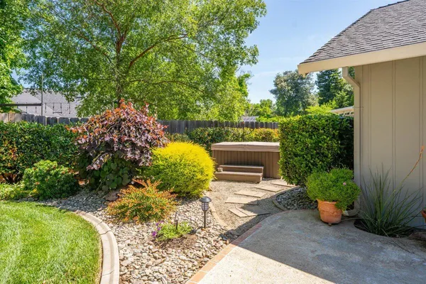 a garden view