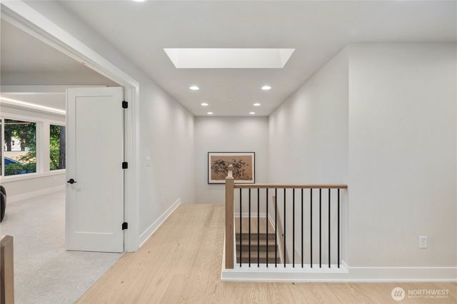 a view of a hallway with entryway