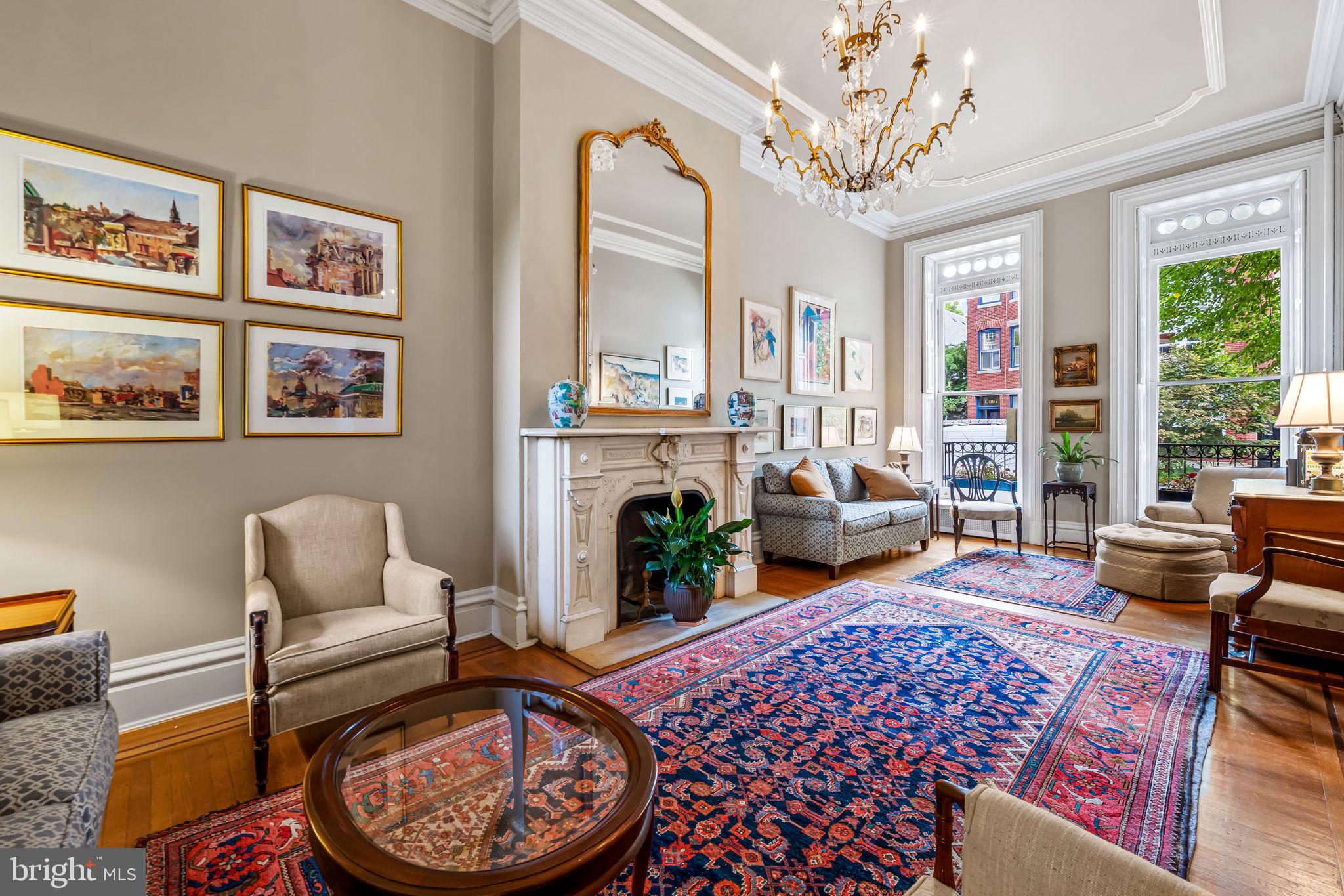 1310 Bolton Street Baltimore, MD 21217 - Photo 13 of 69 a living room with furniture and a fireplace