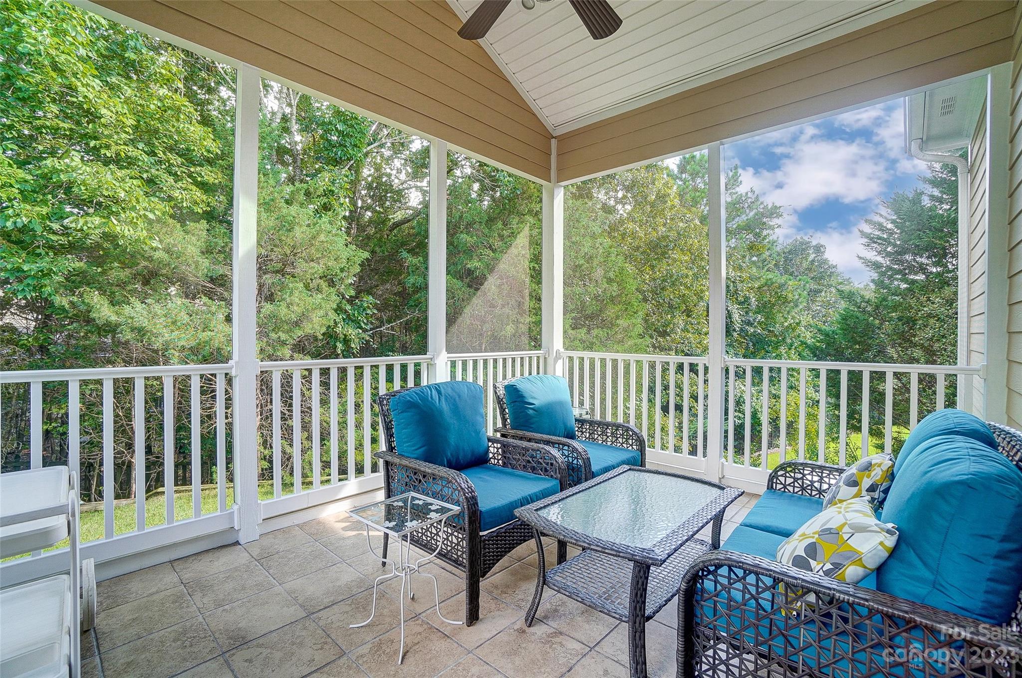 203 Shoreline Parkway Tega Cay, SC 29708 - Photo 36 of 42 a balcony with furniture and wooden floor