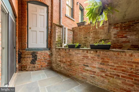 a view of brick walls
