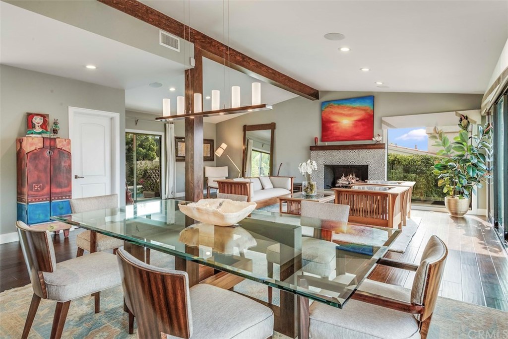 1539 Vía Coronel Palos Verdes Estates, CA 90274 - Photo 14 of 52 a living room with fireplace furniture and a flat screen tv