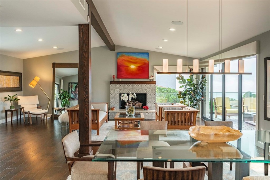 1539 Vía Coronel Palos Verdes Estates, CA 90274 - Photo 8 of 52 a living room with fireplace furniture and a large window