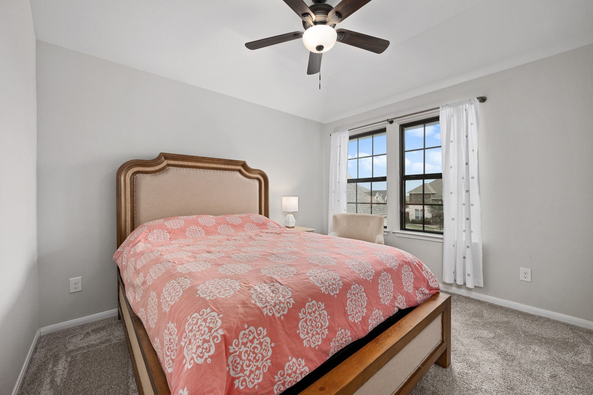 304 Wavy Cattail Cove Georgetown, TX 78626 - Photo 20 of 29 Bedroom featuring a ceiling fan and carpet flooring