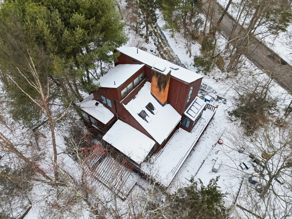 190 Dunhamtown Palmer Road Brimfield, MA 01010 - Photo 39 of 42 an aerial view of a house with a yard